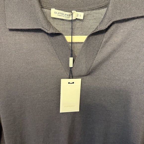 Purple Merino Buttonless Polo - S - Picture 8 of 14